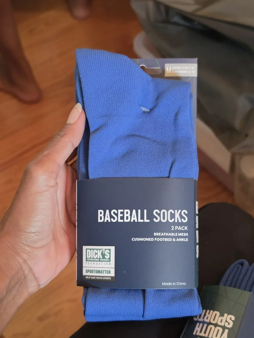 Dick’s Sporting Goods Baseball Socks 2 Pack Royal Blue Youth Shoe Size 4-8 New 3